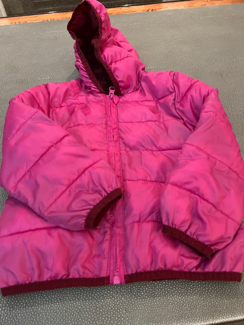 Epic Threads Hooded Puffer Jacket - Hot Pink